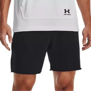 Under Armour Heavyweight Black Terry Shorts 1378601 Men's Size M